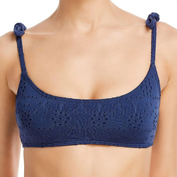 Aqua Other - Aqua Swim Eyelet Square Neck Bikini Swim Top